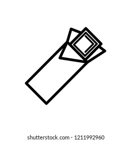 chocolate bar icon vector template