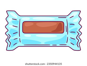 Chocolate bar illustration. Image for confectionery or candy shop.