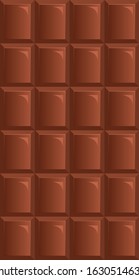 Chocolate bar illustration. Sweets, milk chocolate.