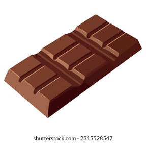 chocolate bar illustration vector over white