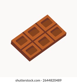 chocolate bar isolate on white background