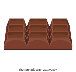 Chocolate bar isolated