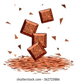 Chocolate bar isolated