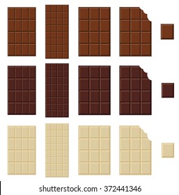 Chocolate bar isolated