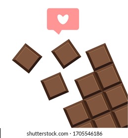 chocolate bar isolated flat design