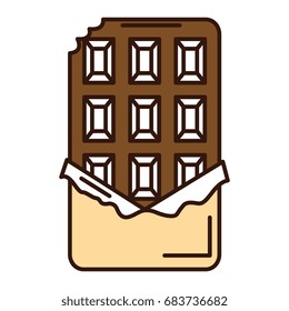 chocolate bar isolated icon