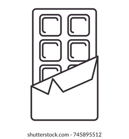 chocolate bar isolated icon