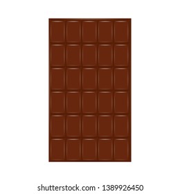 Chocolate bar isolated on white background