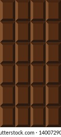 Chocolate bar isolated on the white background. Vector illustration eps 10