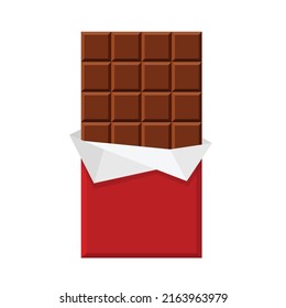 chocolate bar isolated on white