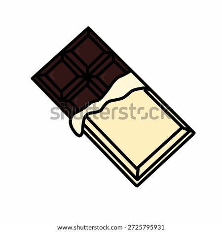 chocolate bar isolated on white background