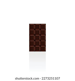 Chocolate bar isolated vector graphics