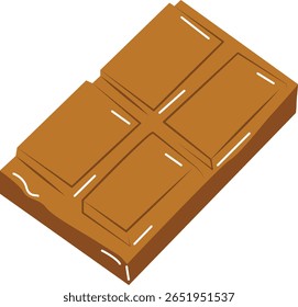Ilustração de vetor isométrico de barra de chocolate