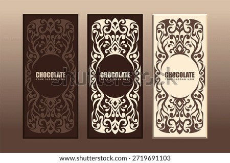 chocolate bar label packaging vintage branding concept