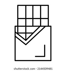 Chocolate bar line art icon