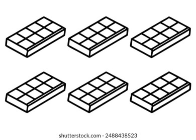 Chocolate Bar line art illustration sweet confection artwork