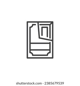 Icono de línea de barra de chocolate. signo de estilo lineal para concepto móvil y diseño web. Icono de vector de contorno de barra de chocolate. Símbolo, ilustración del logotipo. Gráficos vectoriales