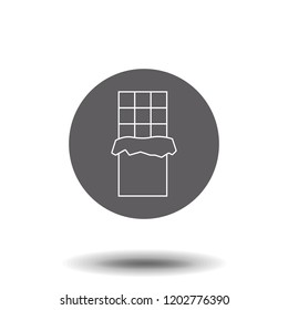 Chocolate bar line icon. Outline Vector Icon Isolated on White Background. Trendy flat ui sign design, graphic pictogram. Logo illustration. Eps10.