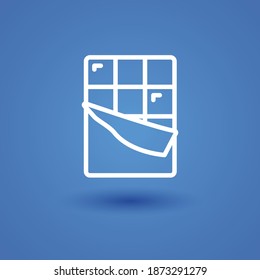 chocolate bar line icon, outline vector illustration.