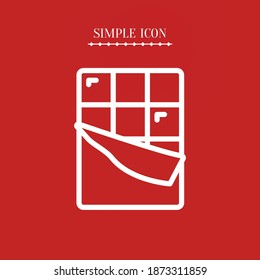 chocolate bar line icon, outline vector illustration.