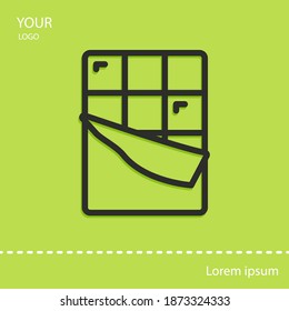 chocolate bar line icon, outline vector illustration.