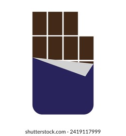 Chocolate bar line icon. Sweetness, candy, cocoa, milk, foil, joy, nuts, marmalade. Vector icon for business and advertising