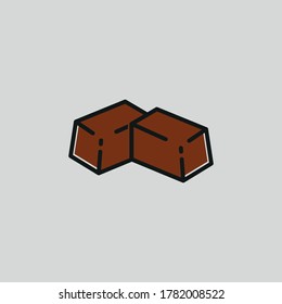 chocolate bar logo. Chocolate vector flat icons