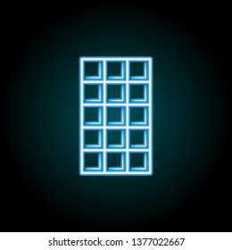 chocolate bar neon icon. Elements of Food set. Simple icon for websites, web design, mobile app, info graphics