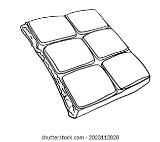 chocolate bar one line doodle
