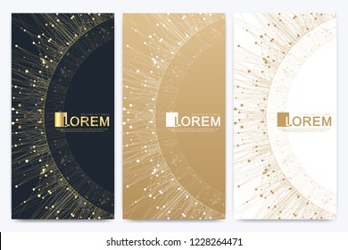 Chocolate bar packaging set. Trendy luxury product branding template with label pattern for packaging. Geometric abstract golden package with mandala. Connected line with dots. Vector illustration.