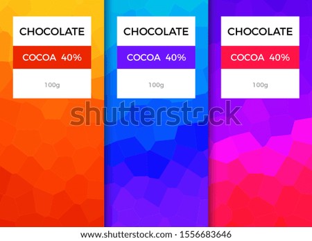 Chocolate bar packaging template design. Chocolate branding product pattern. Vector luxury design package.