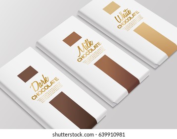 Chocolate Bar Packaging Template : Vector Illustration