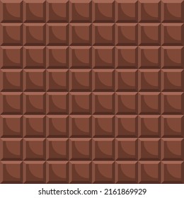 Chocolate bar pattern. Flat design vector.