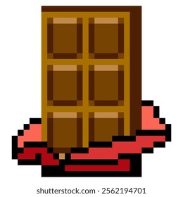 Chocolate bar in pixel art