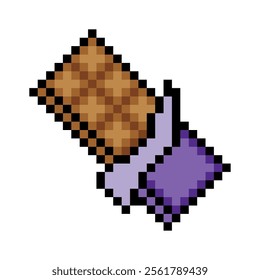 Chocolate bar in pixel art style