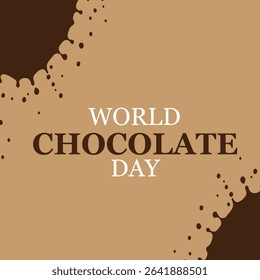 Chocolate Bar Poster with Melting Drip for World Chocolate Day
