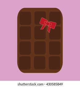 Chocolate Bar and Red Ribbon.