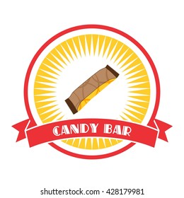 chocolate bar restaurant theme badge label