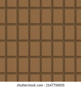 Chocolate bar seamless background. Milk chocolate in flat style. Sweets, confectionery concept. Vector illustration EPS 10.