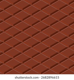 Chocolate bar seamless isometric pattern