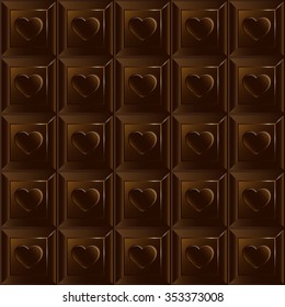 Chocolate bar as a seamless pattern