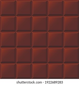 Chocolate bar seamless pattern. Realistic vector illustration.
