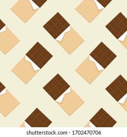 chocolate bar seamless pattern vector illustration 