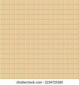 Chocolate bar. Seamless repeating vector pattern. Background with square pieces of white milk chocolate. 