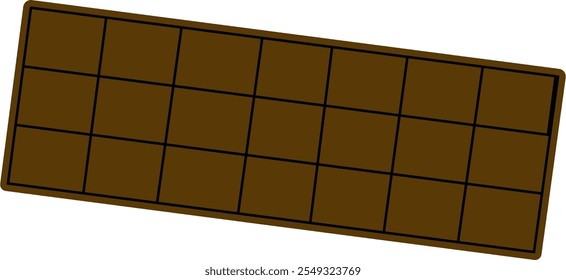 chocolate bar in the shape of small pieces