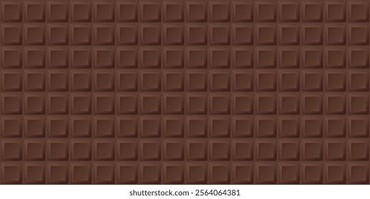 Chocolate bar square shape seamless pattern background graphic illustration.