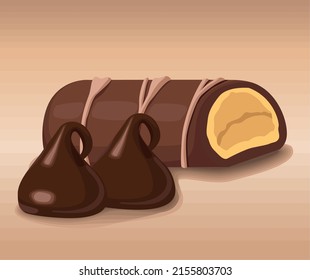 chocolate bar and truffles poster
