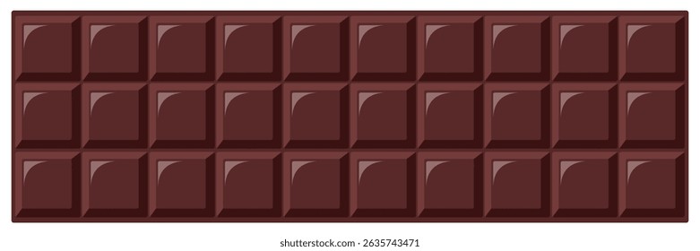 chocolate bar, Unwrappedpieces of different chocolate. Cocoa organic product vector illustration