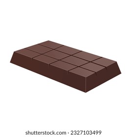 Chocolate bar vector. Delicious dark chocolate design