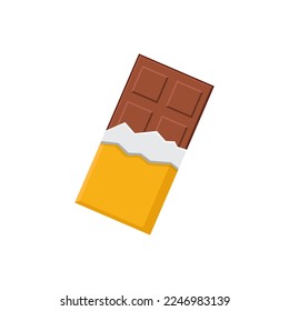 Chocolate bar vector flat design collection. flat style chocolate design icon